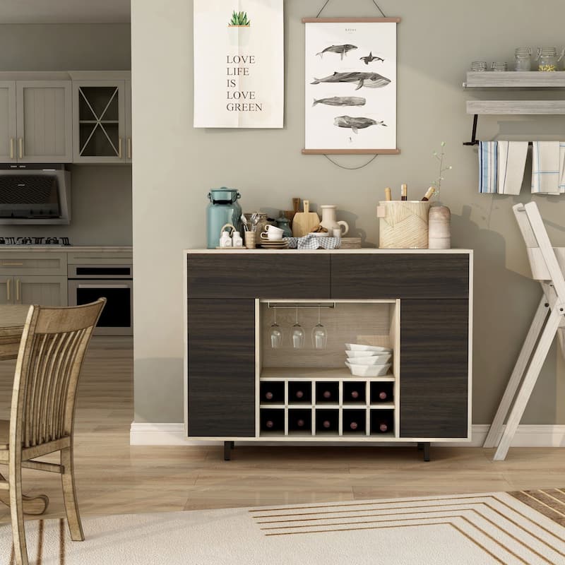 Furniture of America Pike Oak 47-inch Multi-storage Buffet