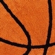 preview thumbnail 2 of 1, Sweet Jojo Designs Basketball Boy Girl Gender Neutral Accent Floor Rug 30in x 30in Orange Black Sports Themed Watercolor Vintage