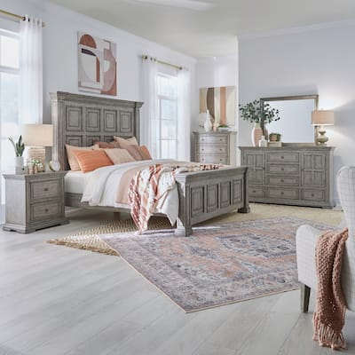 Liberty Furniture Big Valley Panel Bed, Dresser & Mirror, Chest , Night Stand- King or Queen