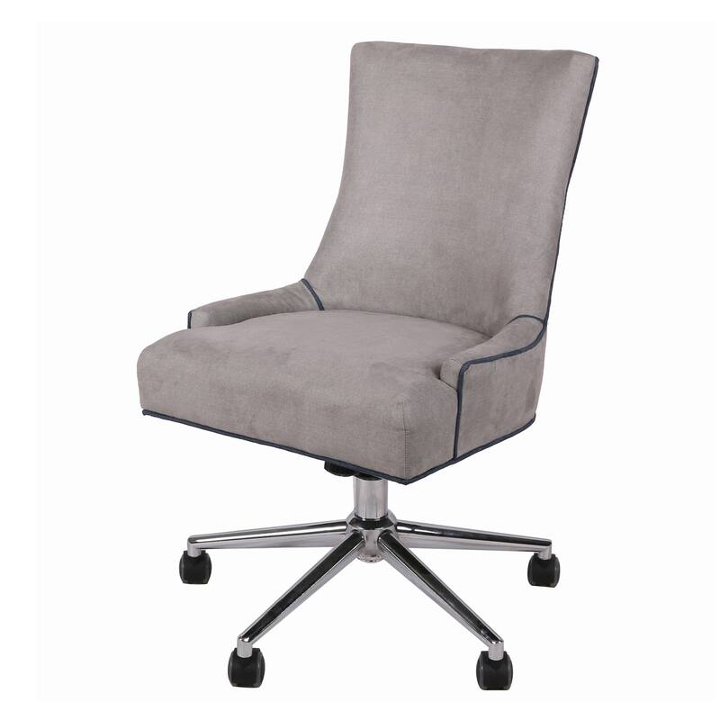 Charlotte Chrome Denim Office Chair - Grey