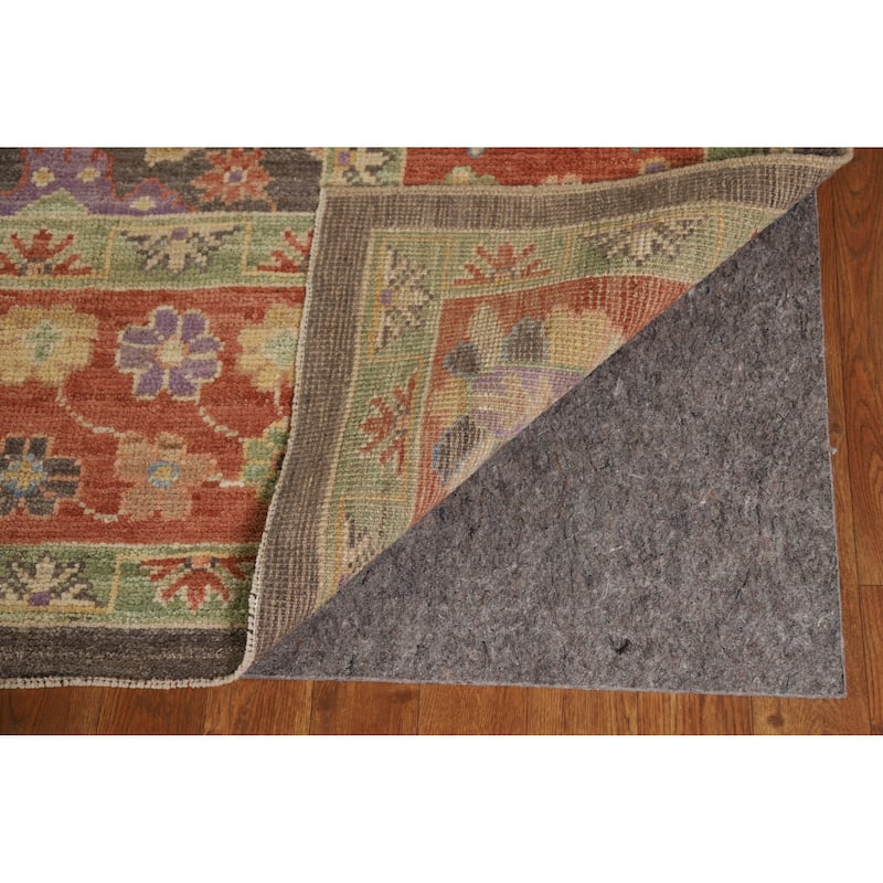 Hand Knotted Oriental 100% Wool Carpet Transitional All-Over Greys & Charcoal Oushak Area Rug - 12' 3'' X 9' 4''