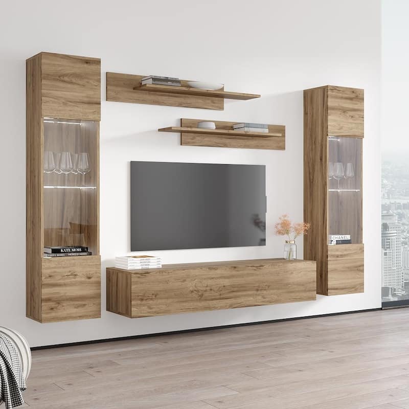 Strick & Bolton Hadi 5-piece Wall-mounted Entertainment Center Set