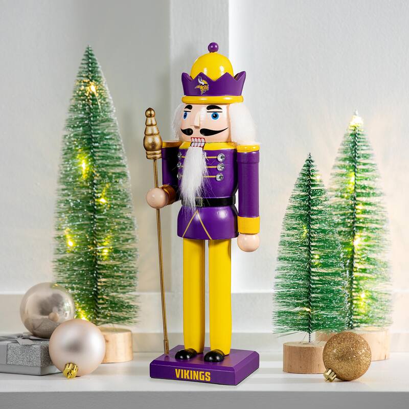 Nutcracker Statue, Minnesota Vikings - 4.53''W x 4.53''H x 13.58