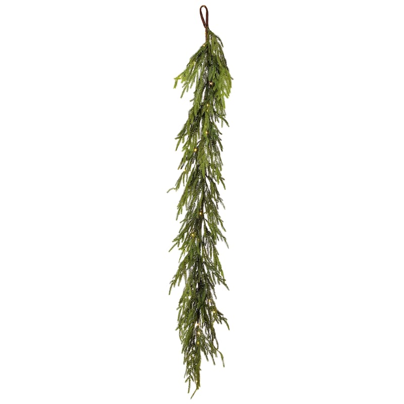 60"Led Natural Touch Norfolk Pine Garland - 60