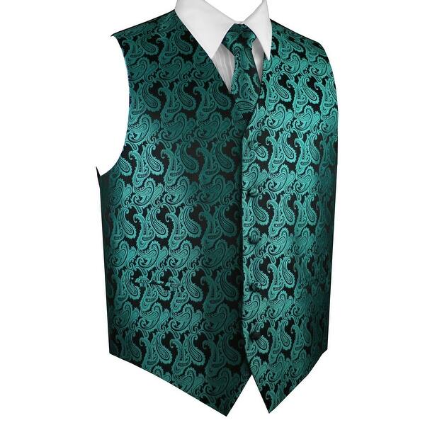 Shop Men S Paisley Formal Tuxedo Vest Tie Pocket Square Set