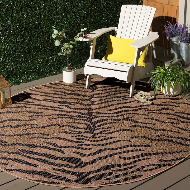 SAFAVIEH Courtyard Munawar Indoor/ Outdoor Waterproof Patio Backyard Rug