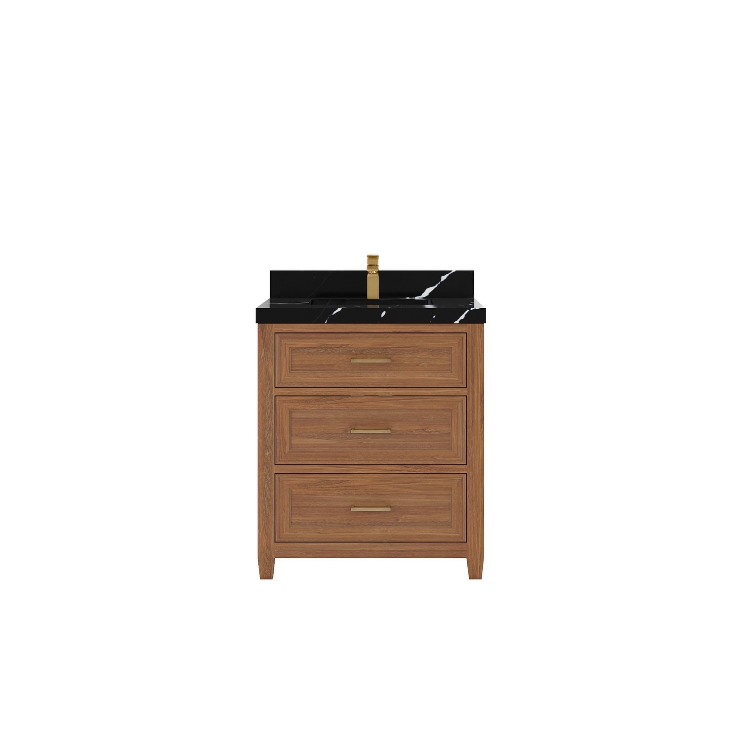 Willow Collections 30 in. W x 22 in. D Santa Monica Teak Single Sink Bathroom Vanity with Countertop
