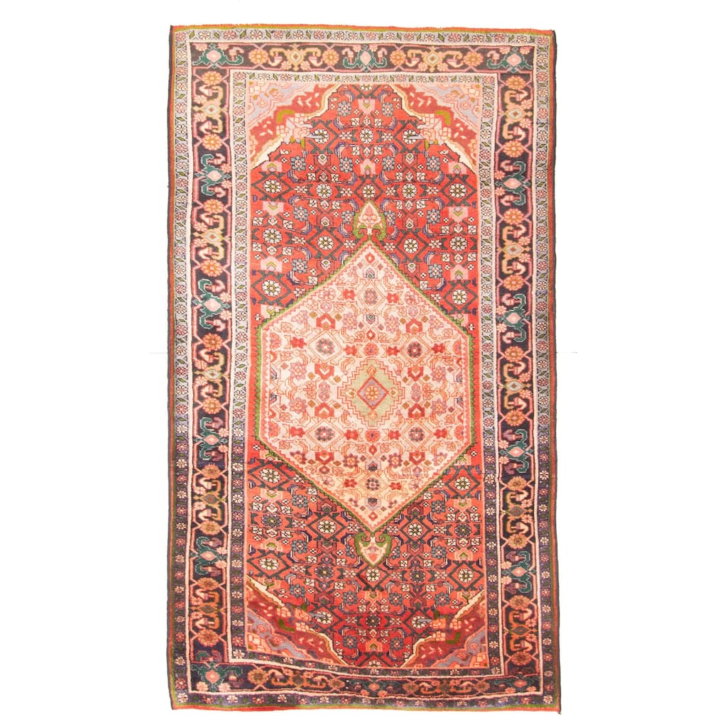 ECARPETGALLERY Hand-knotted Andelz Red Wool Rug - 4'4 x 7'10