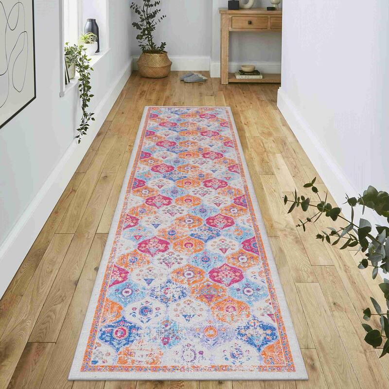 Rustic Rustic Multi-Color Washable Rug