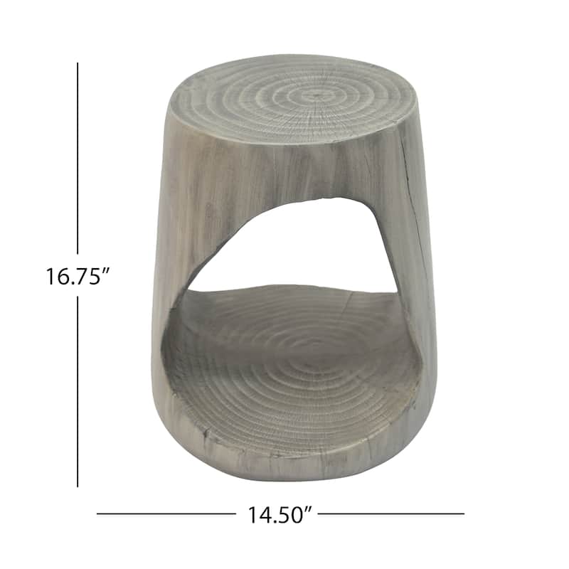 Wood-Look Hollow Side Table – Lightweight & Stylish Accent Piece
