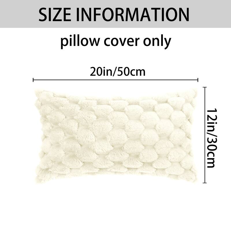 2 Pack Soft Throw Pillow Covers Decorative Fuzzy Plush Cushion Covers