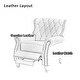 preview thumbnail 4 of 45, HULALA HOME Genuine Leather Nailhead Trim Pushback Recliner with Rolled Arms