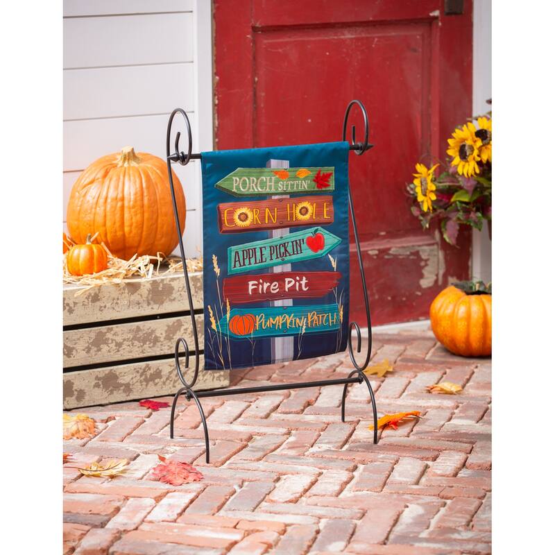 12.5 in. x 18 in. Fall Signs Garden Applique Flag