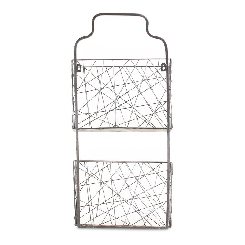 Silver Metal Wall Hanging Metal Organizer