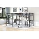 preview thumbnail 4 of 7, Twin Size Metal L-Shaped Loft Bed with Two Built-In Desks