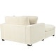 preview thumbnail 14 of 31, Classic Oversized Chaise Lounge Chair in Soft Cream Fabric with Sturdy Solid Wood Legs, 53.5'' x 70.9'' for Maximum Comfort