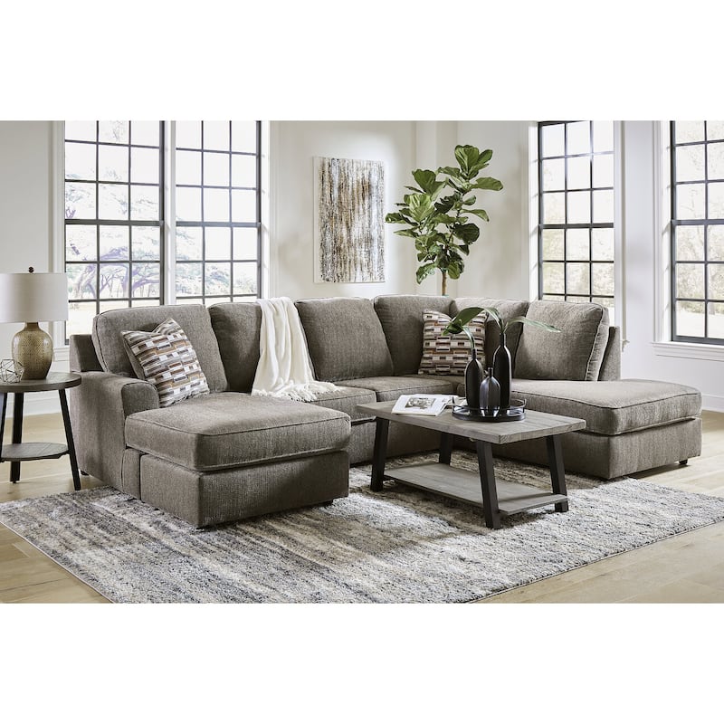 Signature Design by Ashley O'Phannon Putty 2-Piece Sectional with Chaise - 125"W x 86"D x 38"H