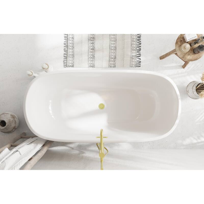 Cameron Soaking Bathtub in Glossy White
