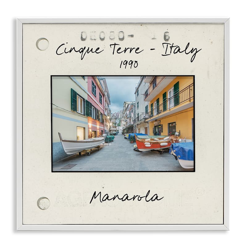Stupell Vintage Travel Italy View Framed Giclee Art Design By Danita Delimont - 12 x 12 - White