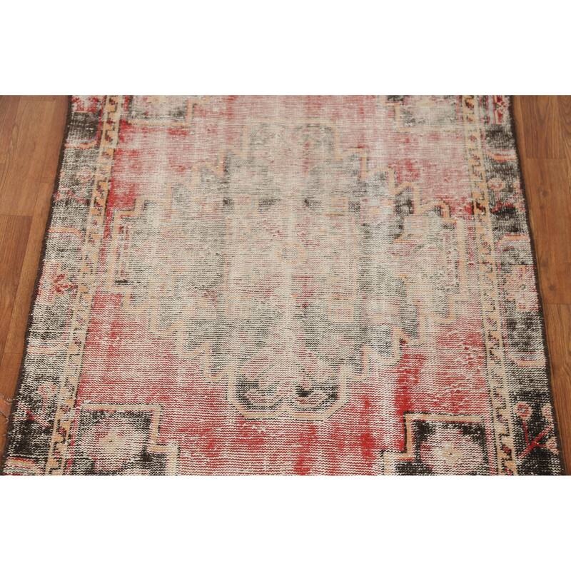 Hand Knotted Oriental 100% Wool Carpet Traditional Medallion Red Hamedan Area Rug - 6' 2'' X 3' 5''