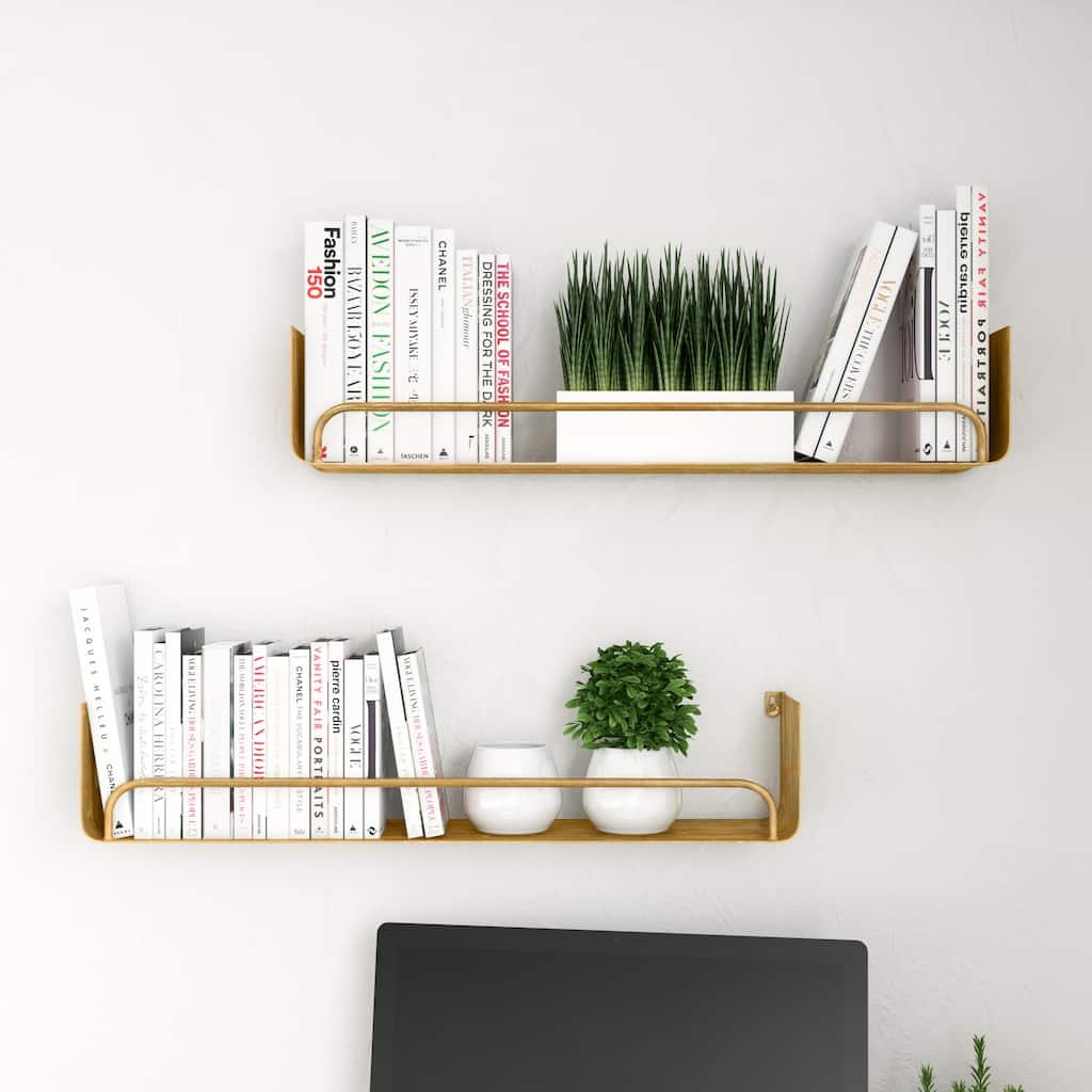 Carson Carrington Lacktorp Modern Wall Shelf (Set of 2)