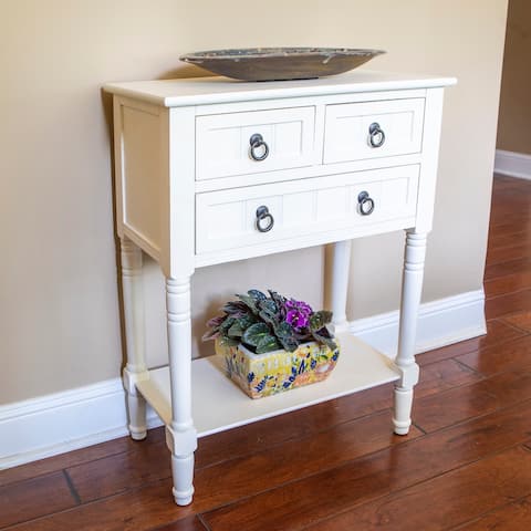 Simplify 3-drawer Wood Console Table