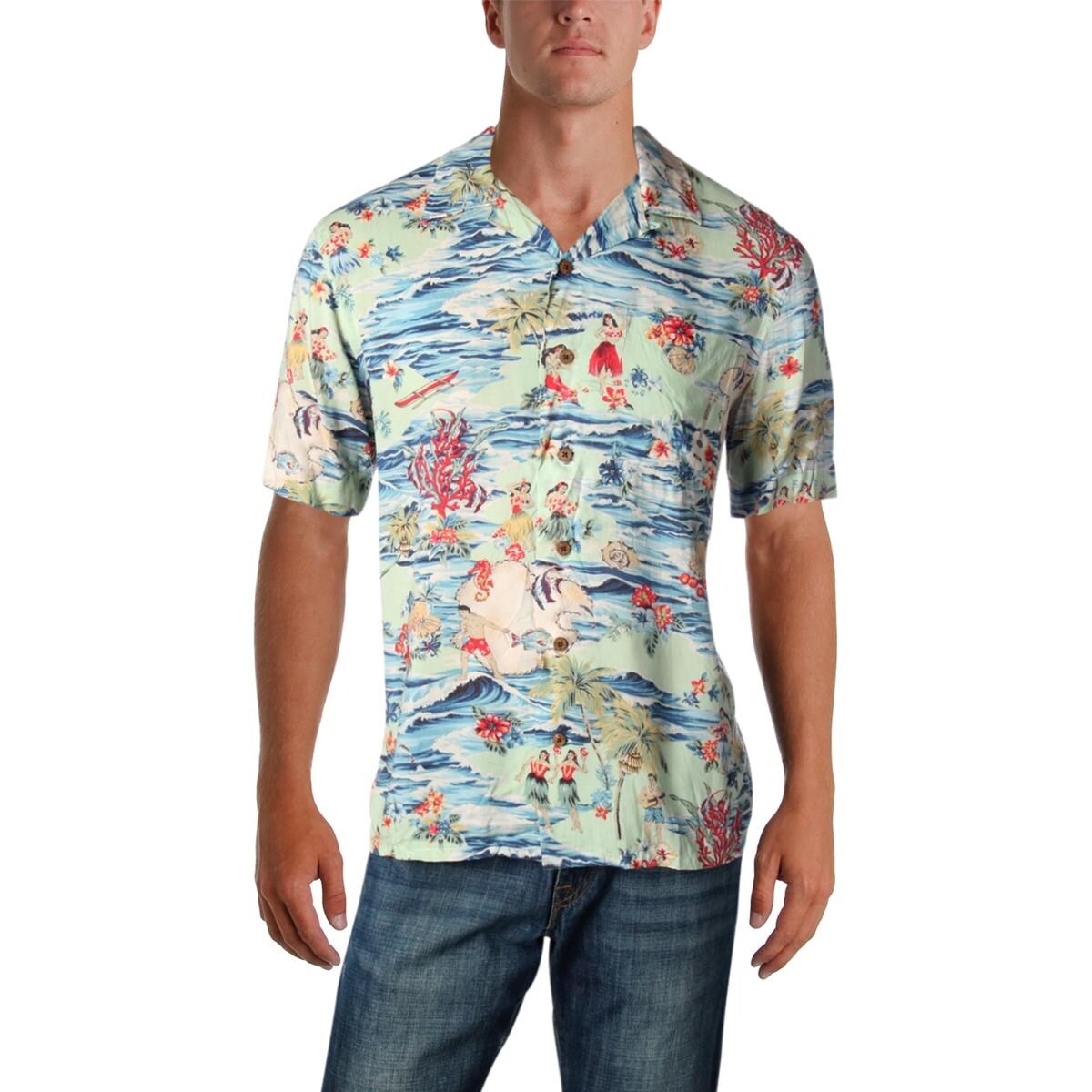 Shop Polo Ralph Lauren Mens Casual Shirt Classic Fit Luau L Overstock 26639473