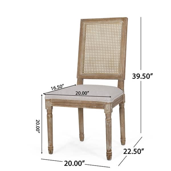 dimension image slide 0 of 8, Remuda Wood and Cane Upholstered 5 Piece Circular Dining Set by Christopher Knight Home