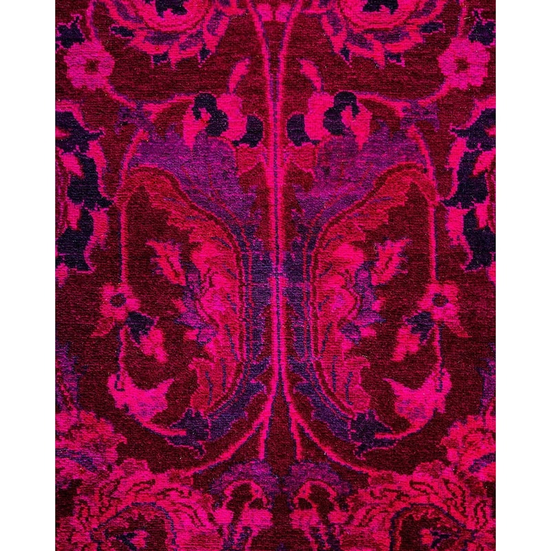 Overdyed, One-of-a-Kind Hand-Knotted Area Rug - Pink - 3' 2" x 5' 2"