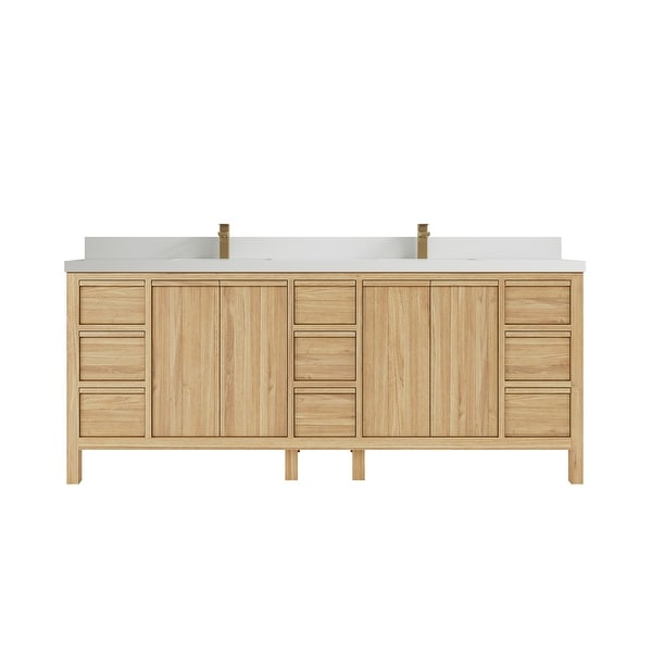 Willow Collections 84 in. W x 22 in. D Charlotte Teak Double
