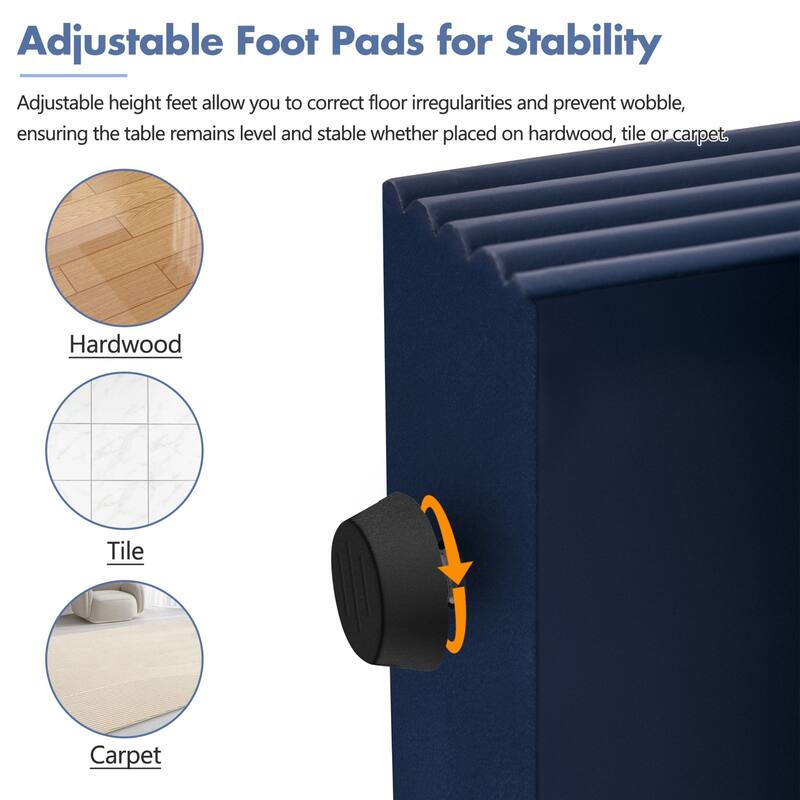 Smooth Surface Entry Table with Adjustable Legs