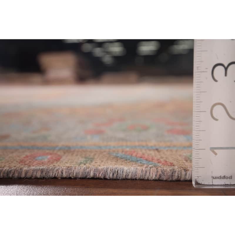 Distressed Tabriz Persian Antique Area Rug Hand-Knotted Wool Carpet - 6'5"x 9'5"