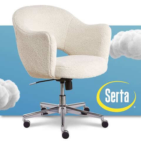 Serta Valetta Home Office Chair, Faux Shearling