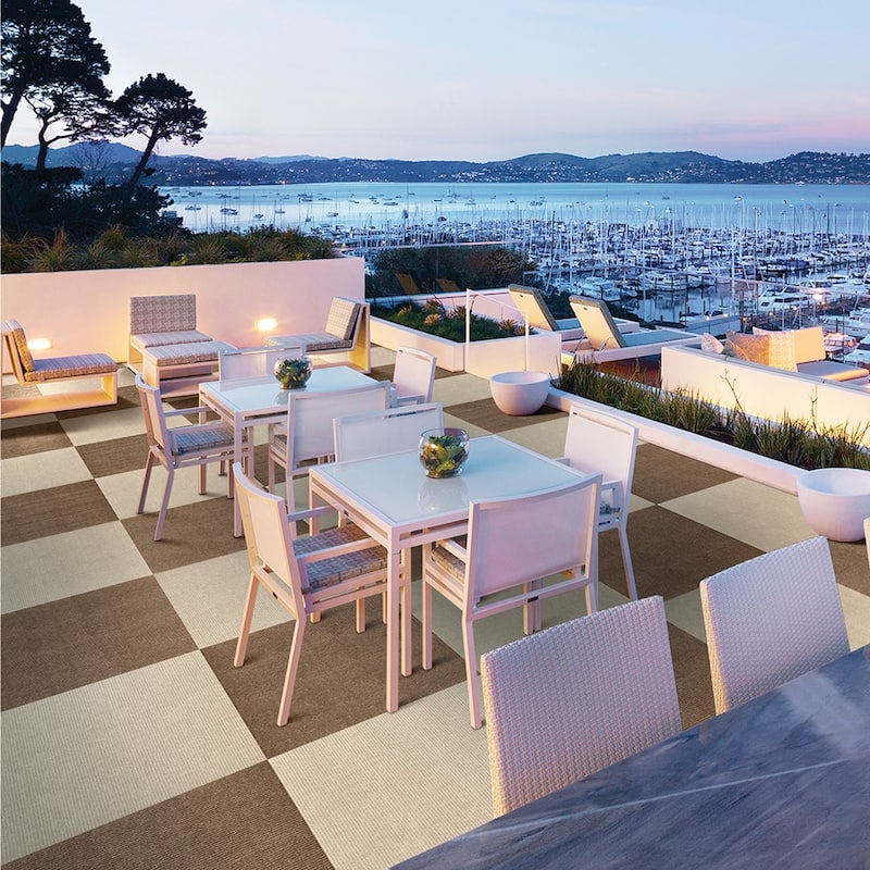 Foss Floors Edge 24"x24" Peel and Stick Indoor/Outdoor Carpet Tiles 15/Box