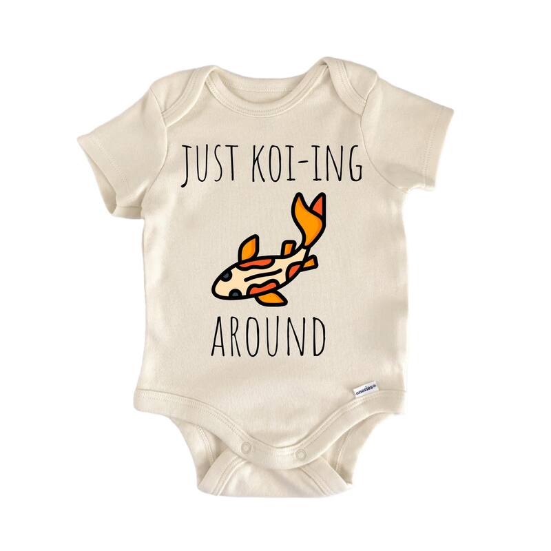 Koi Fish Pond - Baby Bodysuit - White - Newborn