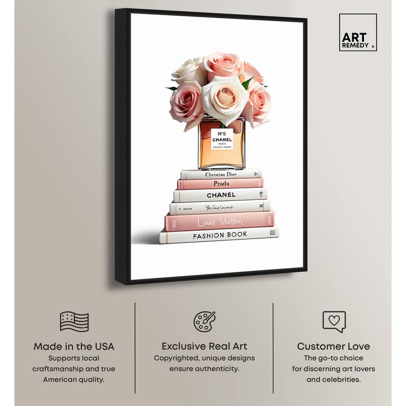 Rose Reads Rouge Canvas by Art Remedy