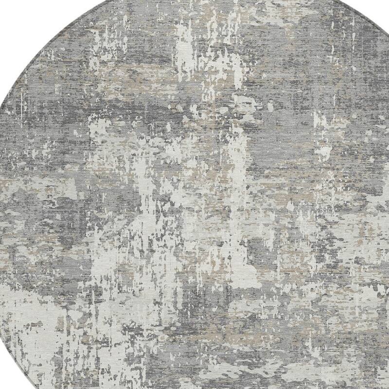 HomeRoots Abstract Transitional Rectangle Outdoor Rug