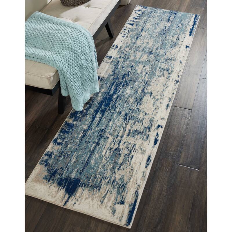 Nourison Maxell Modern Abstract Distressed Area Rug - 2' 2" x 7' 6" - Runner