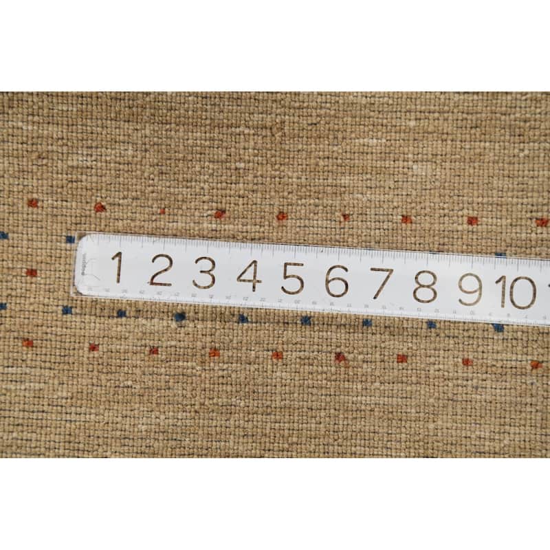 Tribal Gabbeh Indian Accent Rug Hand-Knotted Wool Carpet - 3'0"x 5'2"