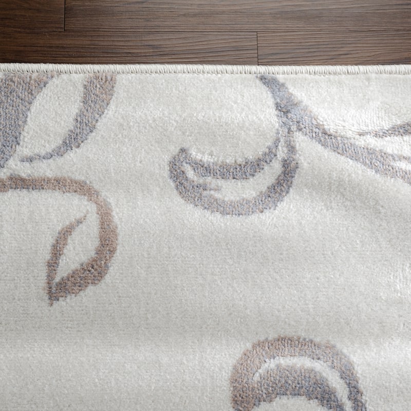 Superior Floral Vine Modern Indoor Area Rug or Runner