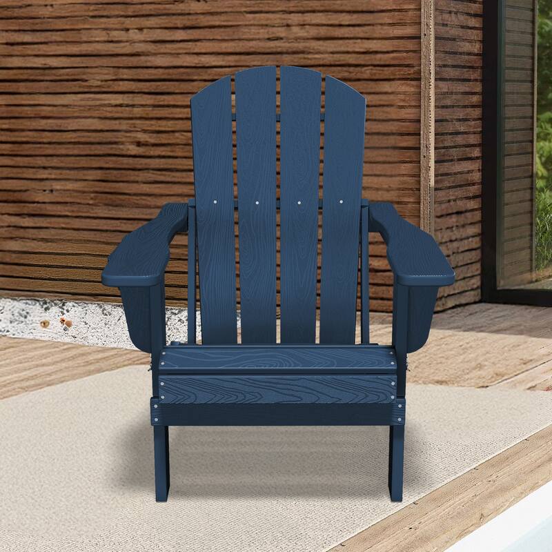Foldable HDPE Adirondack Chair with Dual Cup Holders