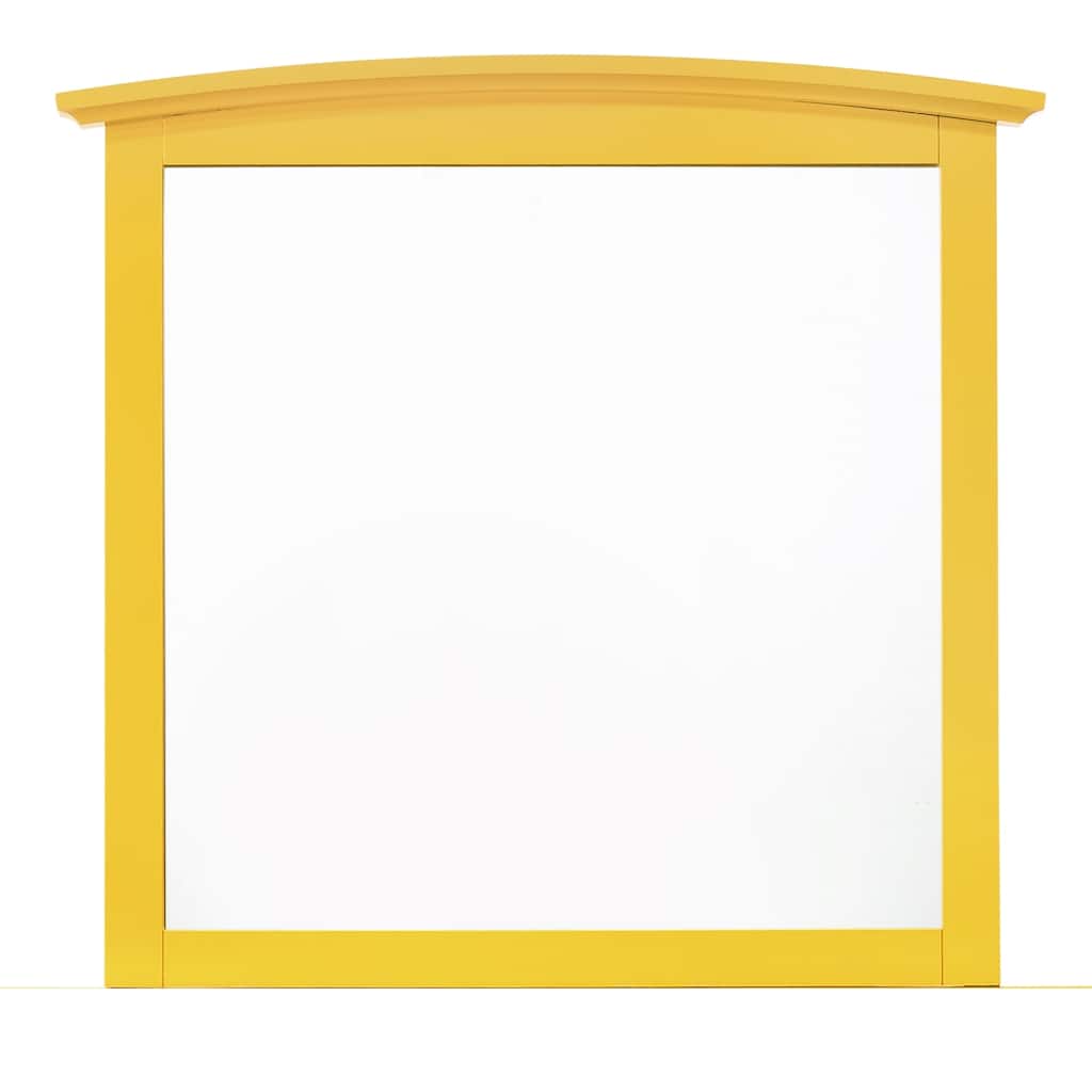 Wooden Framed Rectangular Dresser Wall Mirror - 37" - Yellow