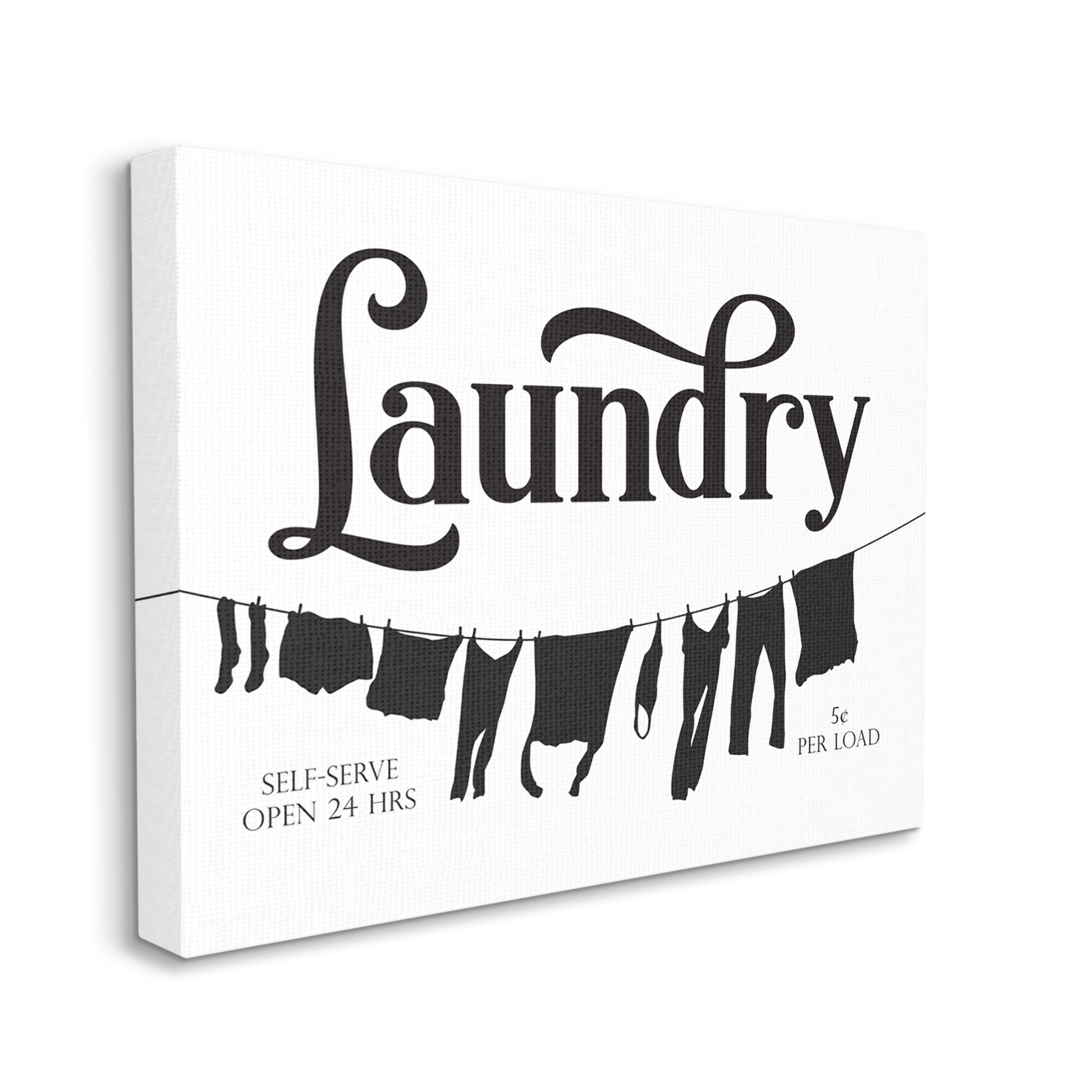 Stupell Clothesline Laundry Room Sign Vintage Advertisement-image