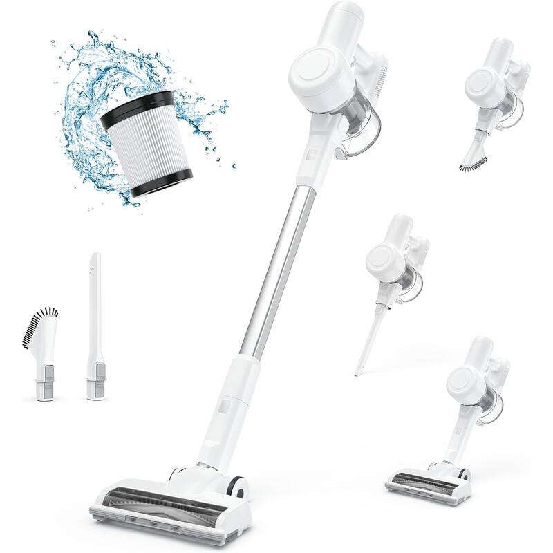 Cordless Vacuum Cleaner, Stick Vac, Powerful Suction, Rechargeable, Lightweight, and Versatile for Carpet, Hard Floor, Pet Hair