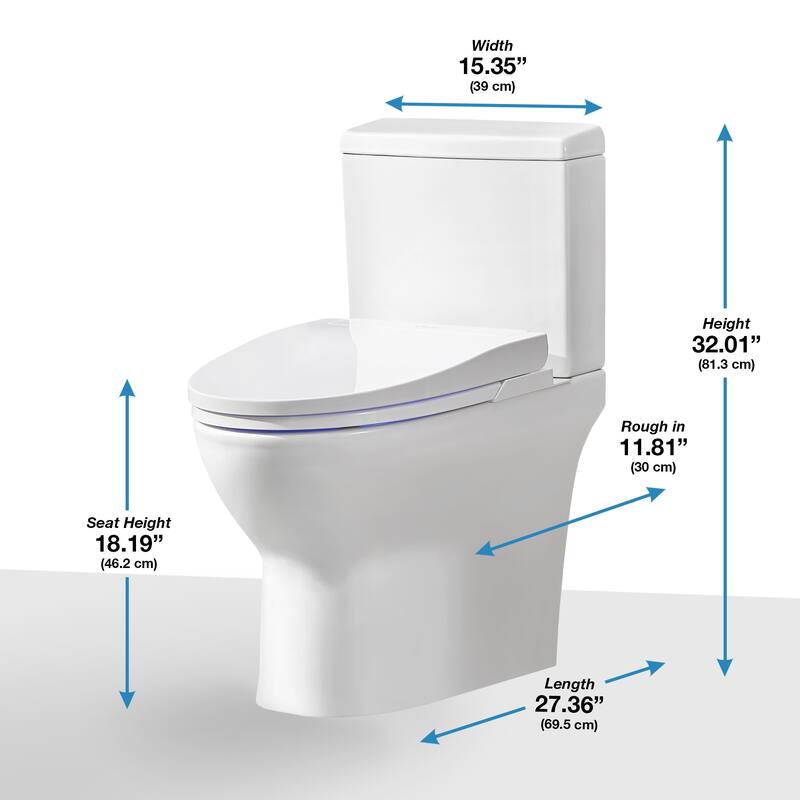 Ove Decors 1.28 GPF Wall Mounted One Piece Elongated Toilet � Seat