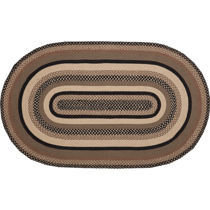 Sawyer Mill Charcoal Jute Rug Oval w/ Pad 36x60