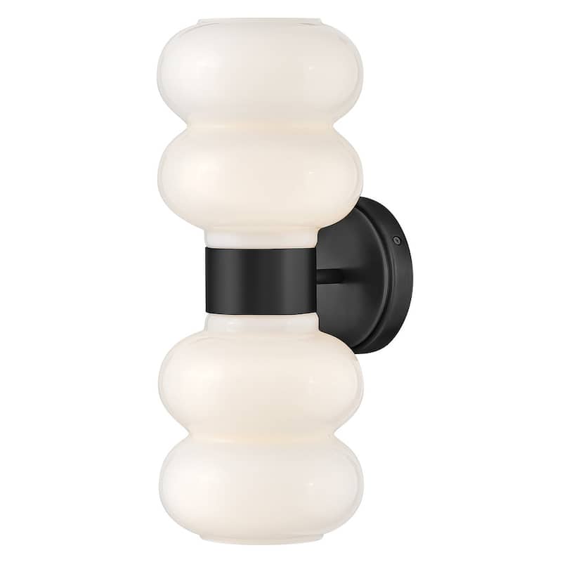 Lark 84250 Nadia 2 Light 17" Tall Wall Sconce - Black