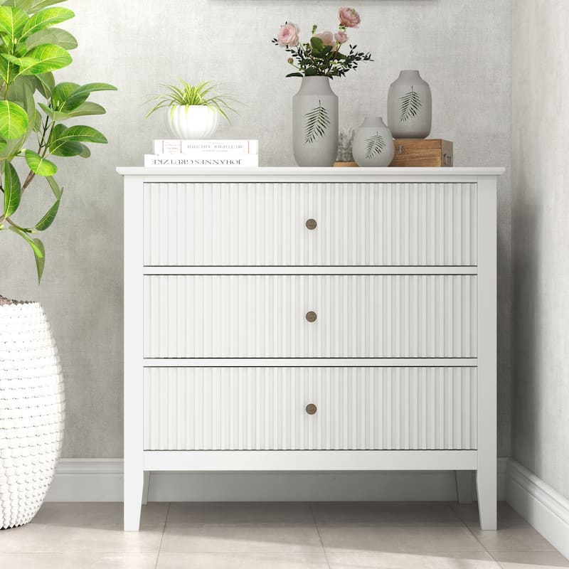 Large 3-Drawer Dresser Storage Cabinet for Bedroom