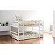 preview thumbnail 5 of 18, Full Over Full Bunk Bed with Ladder and Guardrails, Solid Wood Frame, No Box Spring Required