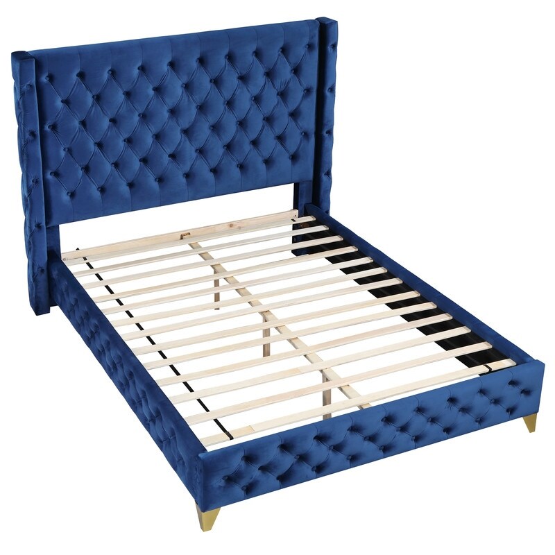 Blue california king store bed frame